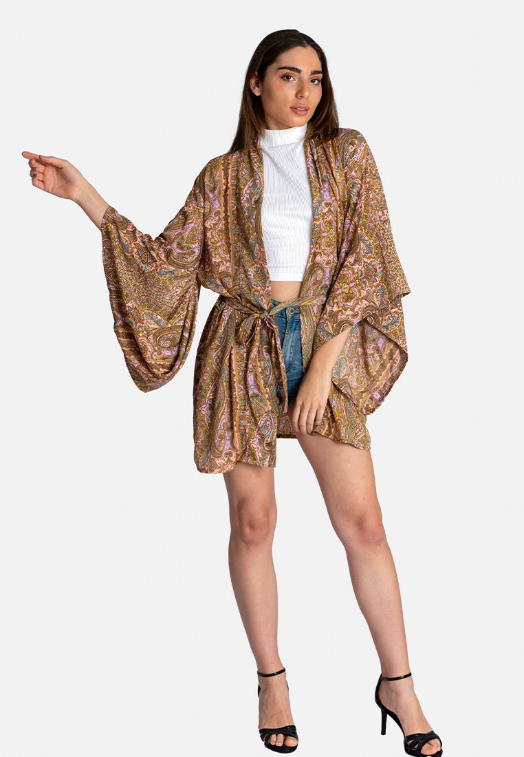 Kimono corto paisley